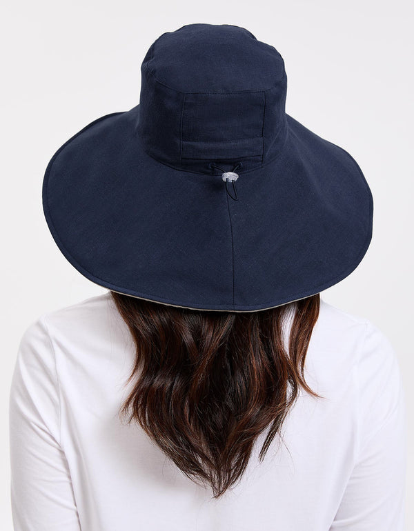 Ultra Wide Cotton Linen Hat UPF 50+