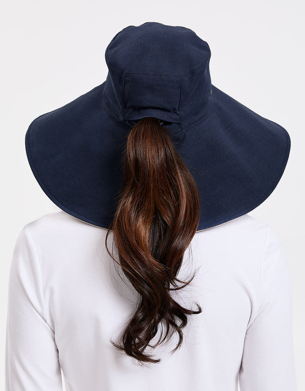 Ultra Wide Cotton Linen Hat UPF 50+