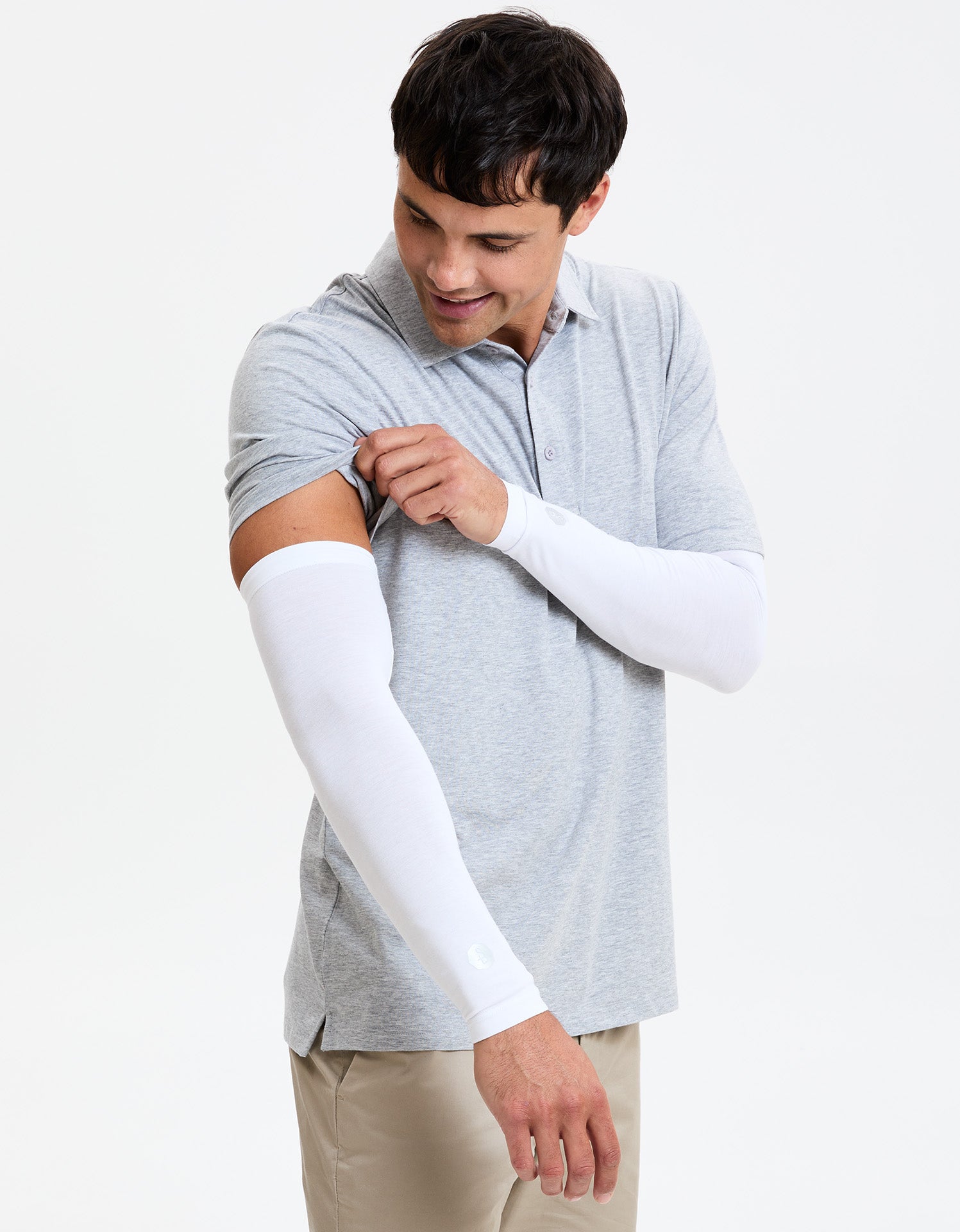 Arm Sleeves UPF50+ Sensitive Collection - S / White / No Thumbholes