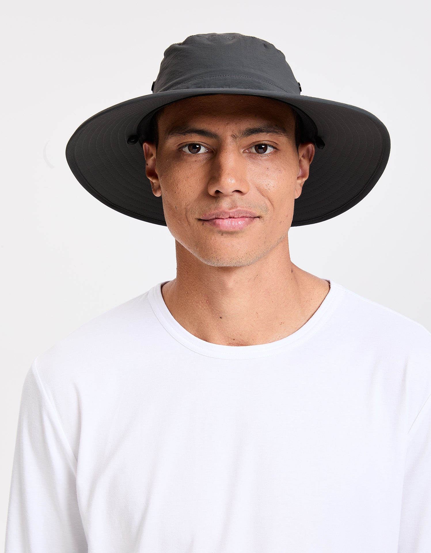 Men's UPF 50+ Sun Protective Broad Brim Sun Hat | UV Protection Hat White / NAVY