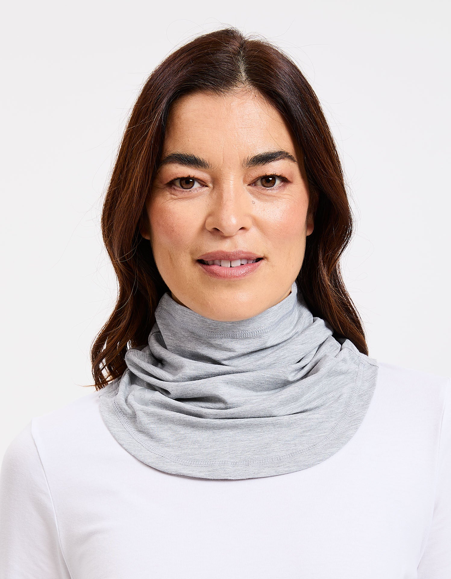 Curved Face & Neck Gaiter UPF50+ Sensitive Collection - S/M / LIGHT GREY  MARLE