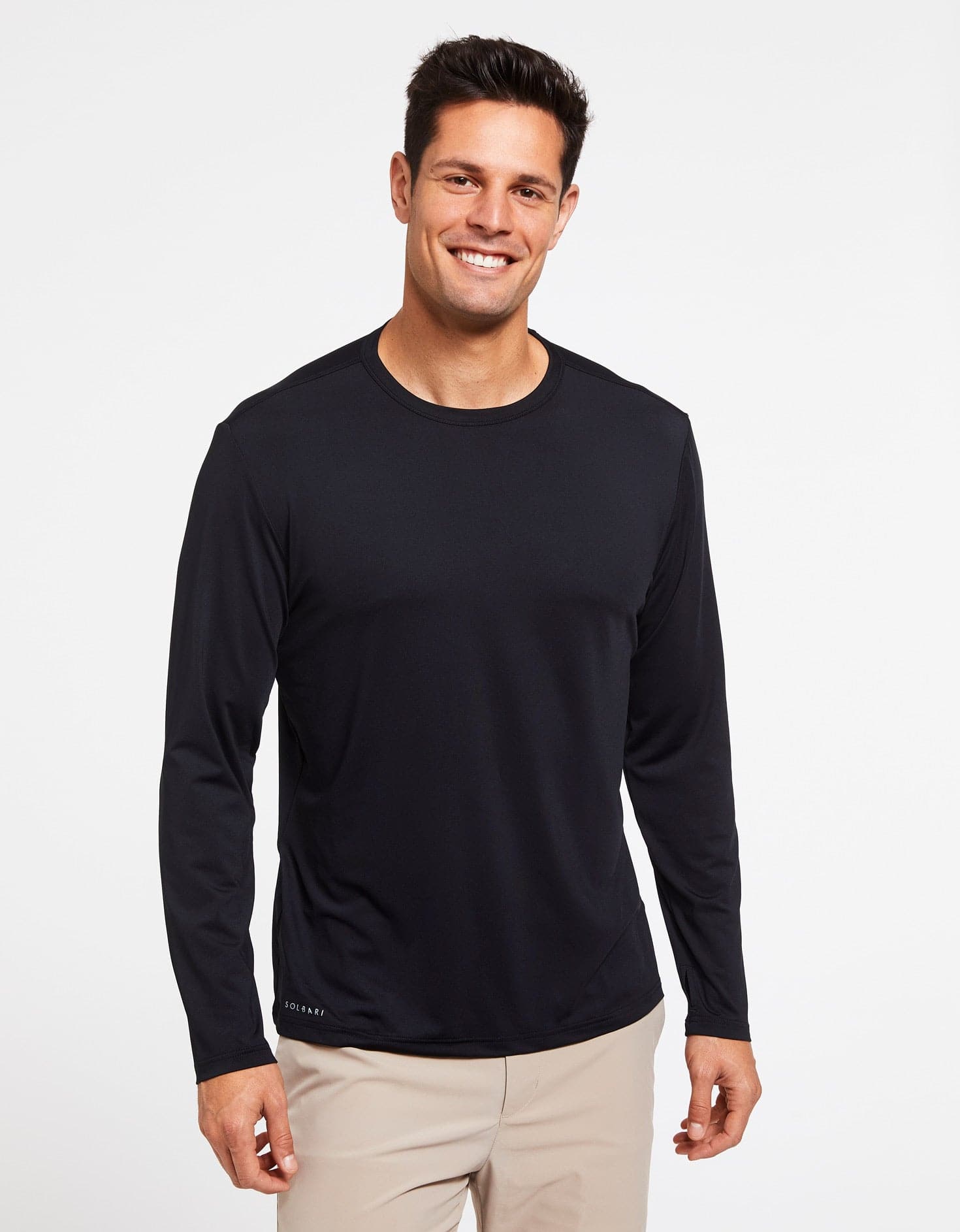 Sun Protective Long Sleeve T-Shirt UPF50+ for Men Black