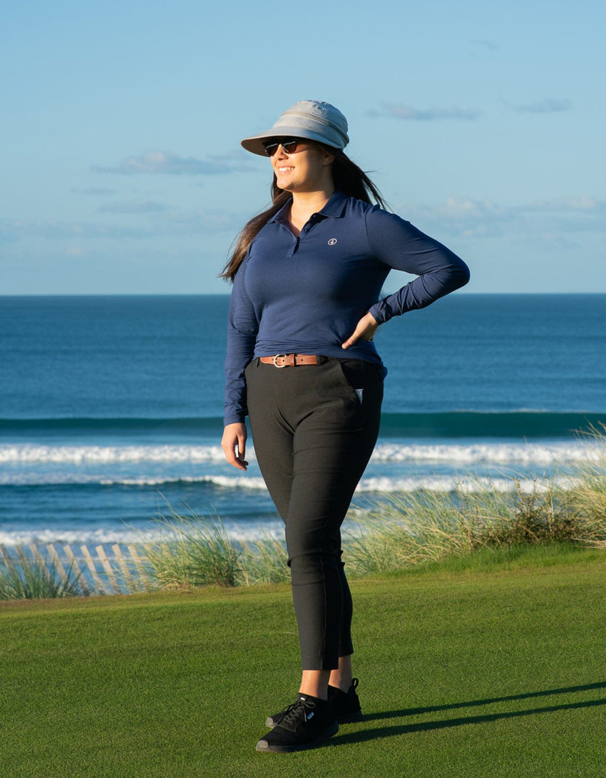 Long Sleeve Women's UPF50+ Polo Shirt | UV Sun Protective Polo