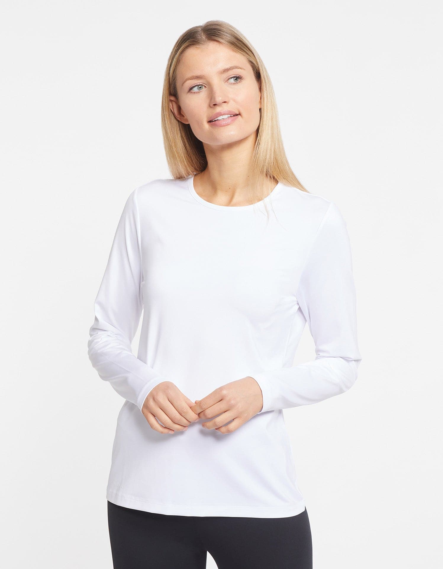 A happy bright long sleeve rash vest for women. Plus Sizes