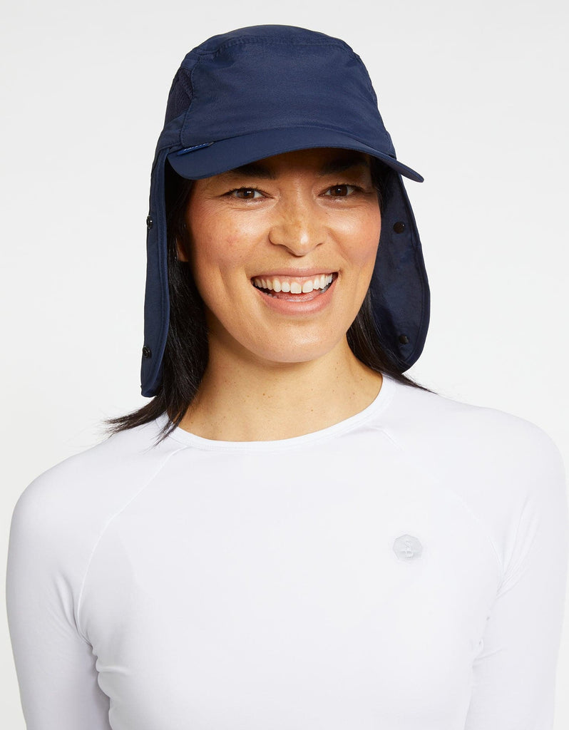 Womens UPF 50+ Sun Protective Cap with Face Cover
