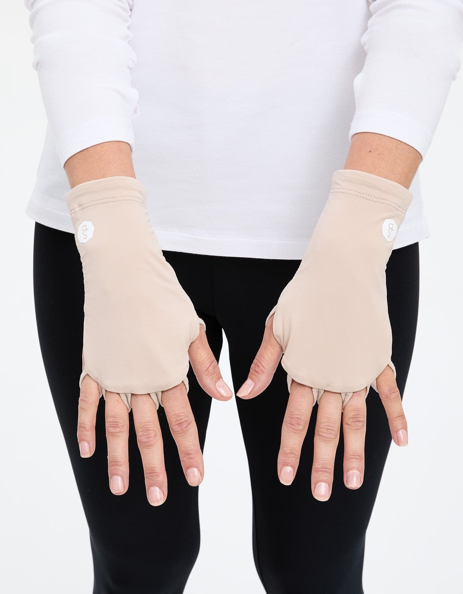 Men's UPF50+ Palmless Gloves | Cooling Sun Protection for Hands Black