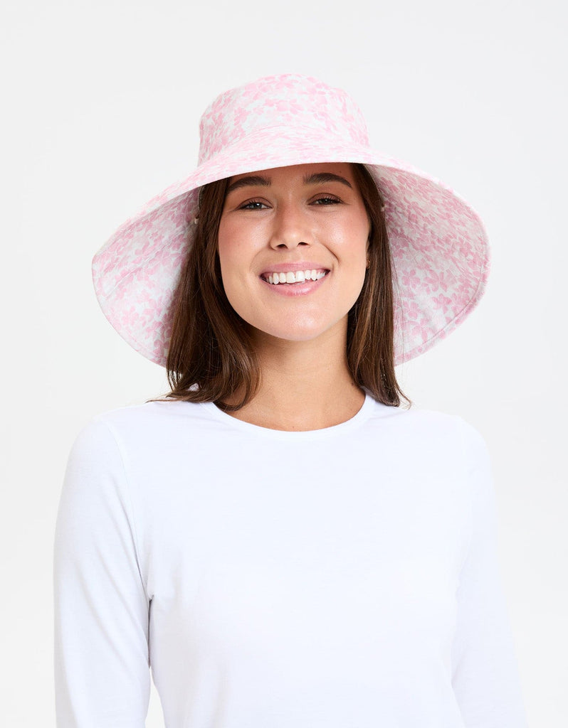 Women's Wide Brim Sun Hat  Ultra Wide Floral Print Summer Hat UPF50+ –  Solbari
