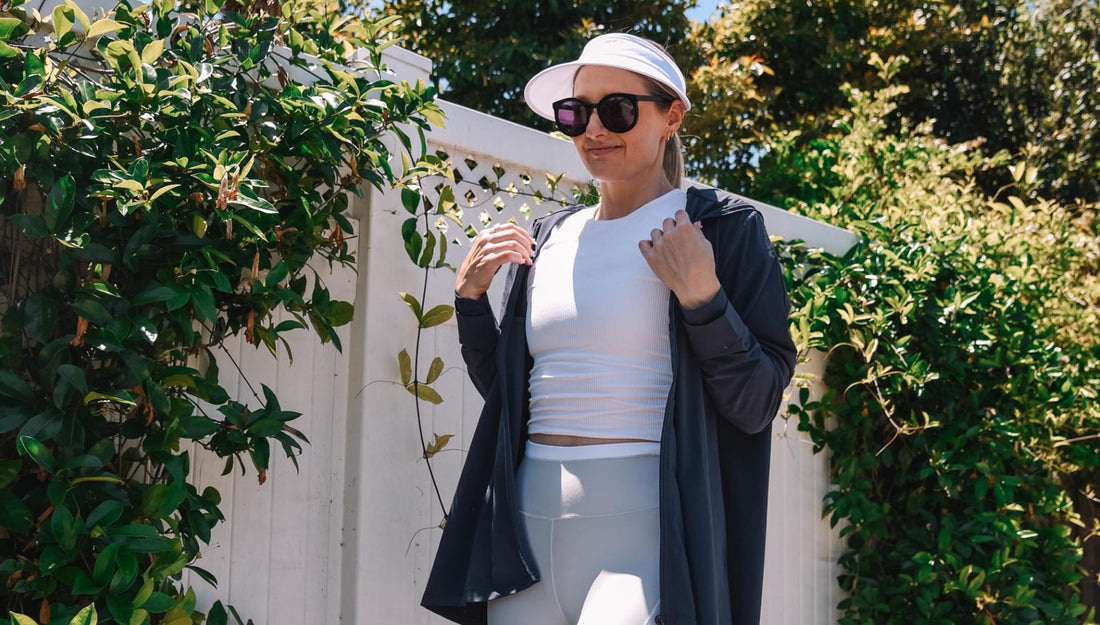 Jenna wearing Solbari Everlight Jacket