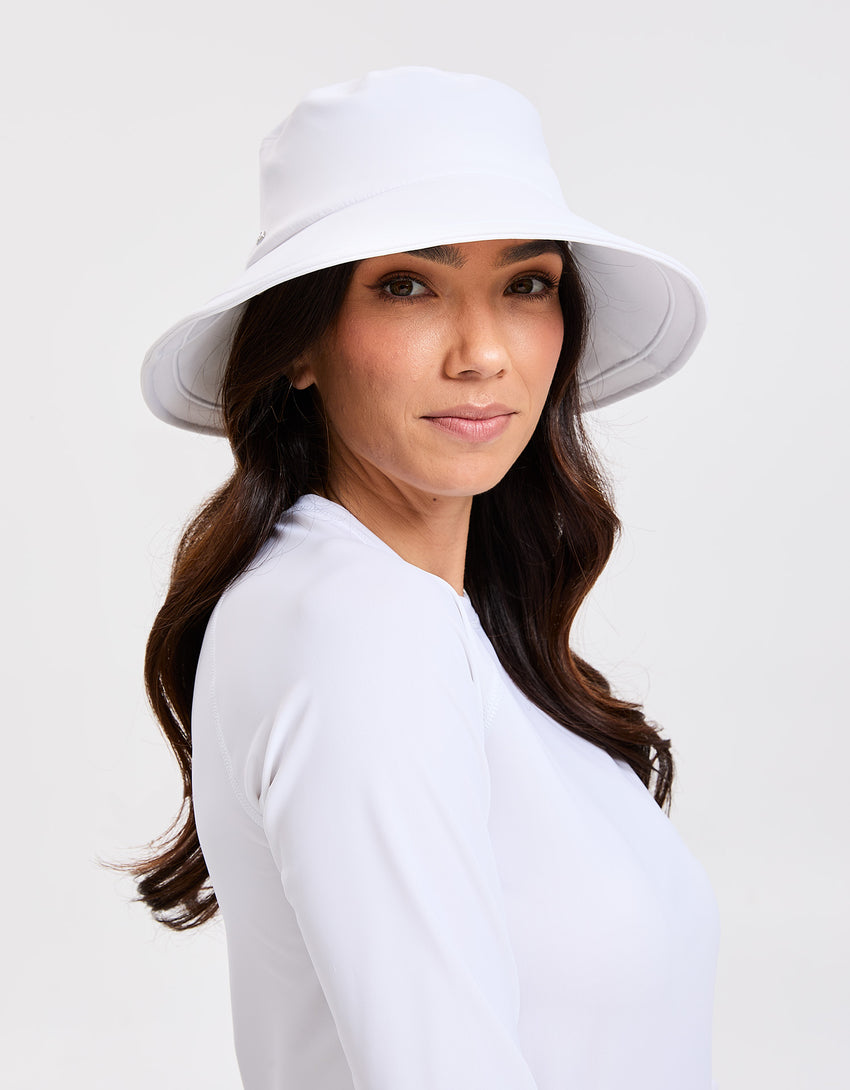Wide Brim Swim Sun Hat UPF50+ For Women | Sun Protection Swim Hat – Solbari