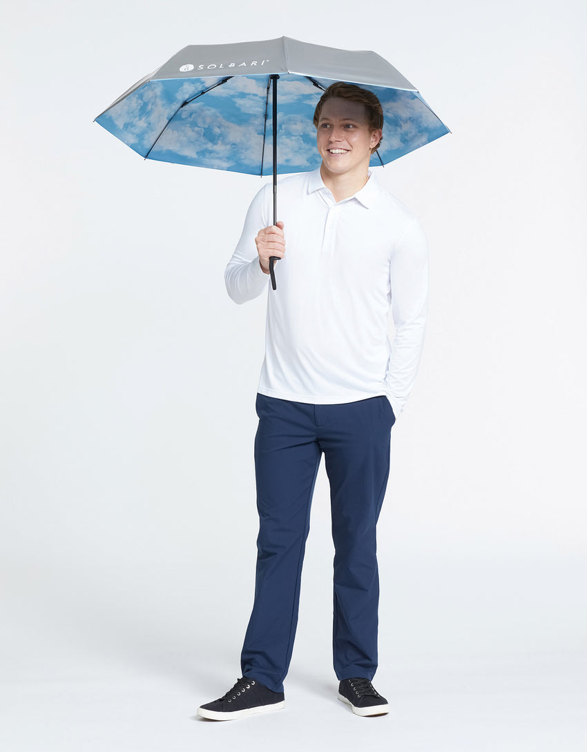 Sun Protective Compact Umbrella UPF 50+ for Men | Handheld Sun Umbrella