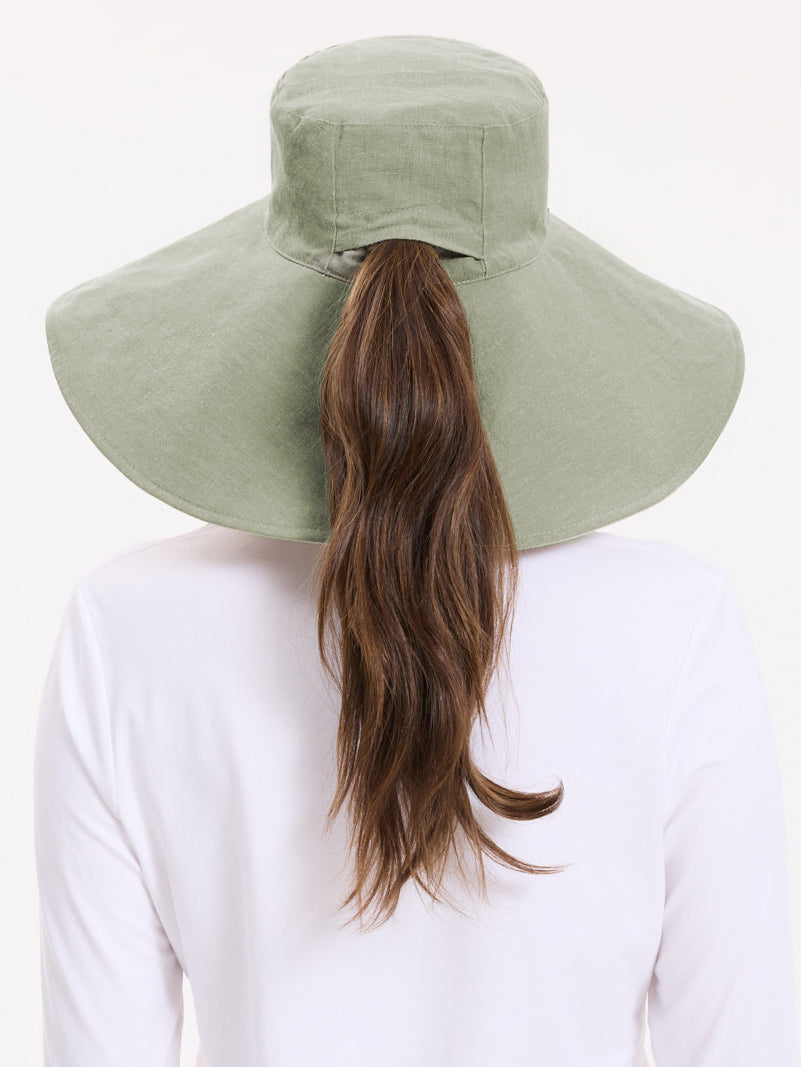 Ultra Wide Cotton Linen Hat UPF 50+ | Women's UV Protection Sun Hat
