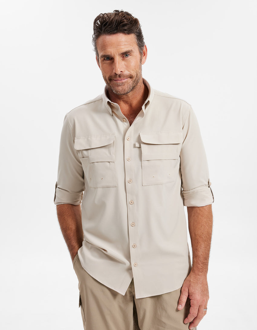 Hiking Shirt Men UPF 50+ Dry Lite | Men's Sun Protective Shirt | Solbari US