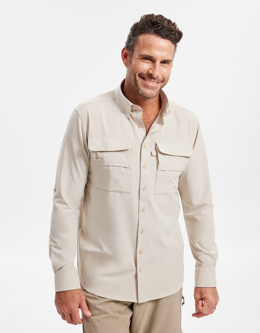 Hiking Shirt Men UPF 50+ Dry Lite | Men's Sun Protective Shirt | Solbari US