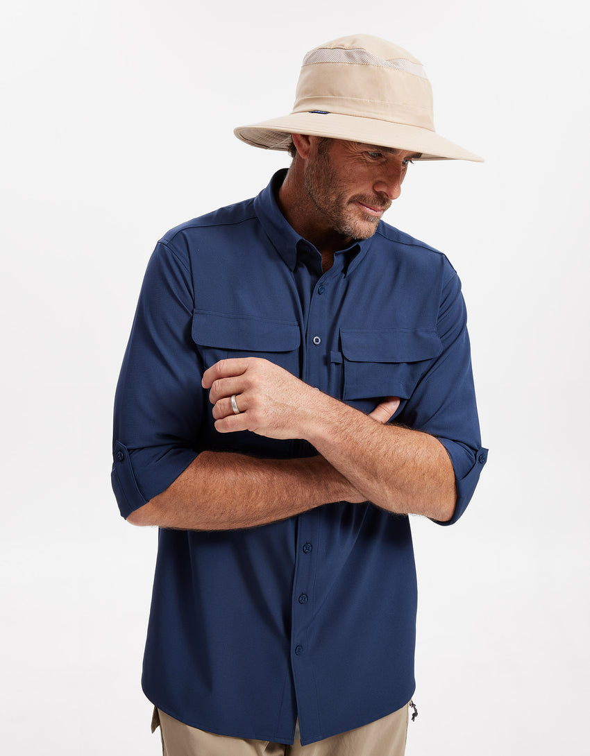 Hiking Shirt Men UPF 50+ Dry Lite | Men's Sun Protective Shirt | Solbari US
