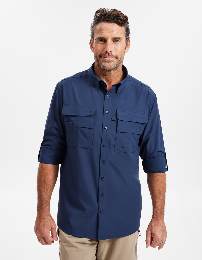 Hiking Shirt Men UPF 50+ Dry Lite | Men's Sun Protective Shirt | Solbari US