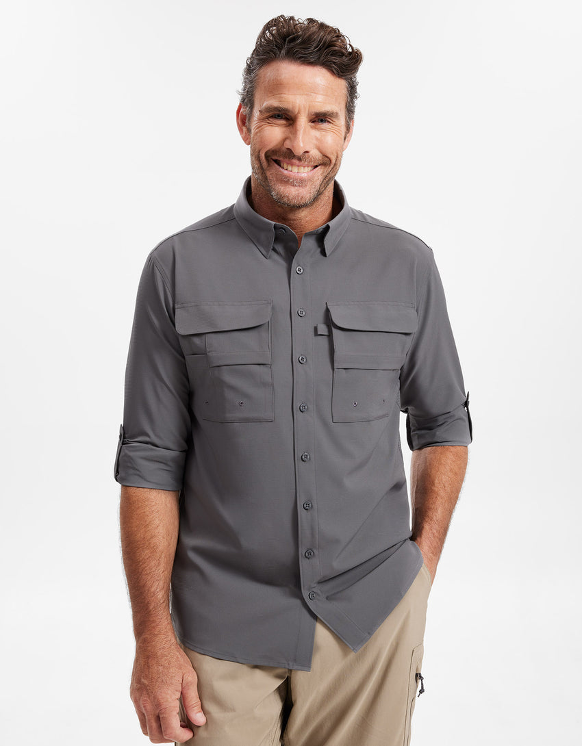 Hiking Shirt Men UPF 50+ Dry Lite | Men's Sun Protective Shirt | Solbari US