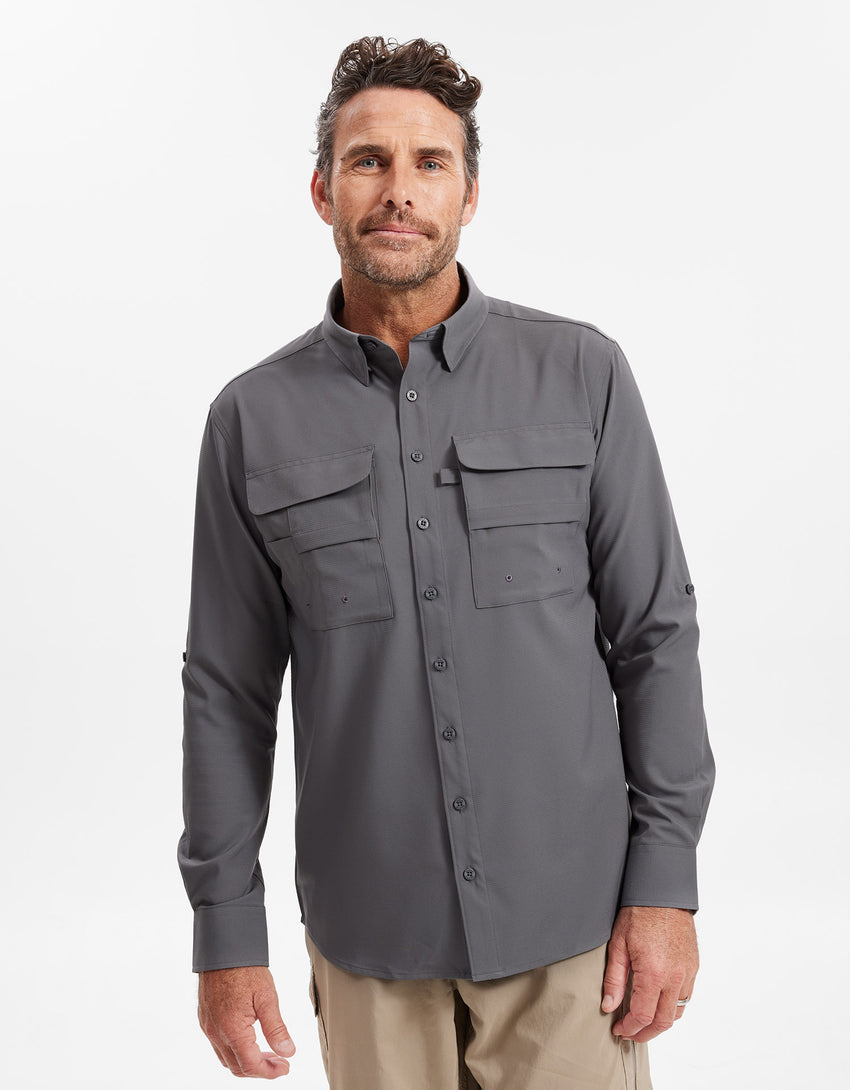 Hiking Shirt Men UPF 50+ Dry Lite | Men's Sun Protective Shirt | Solbari US