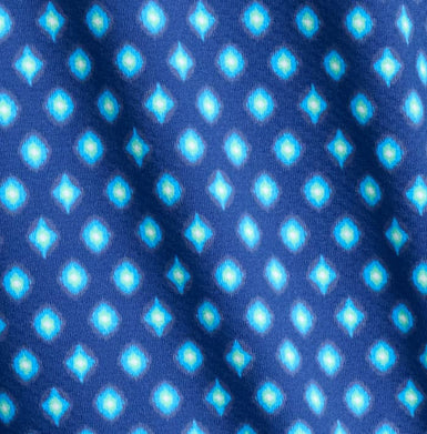 Diamond blue printed fabric.