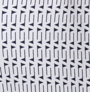Geometric printed fabric print of golf flags.