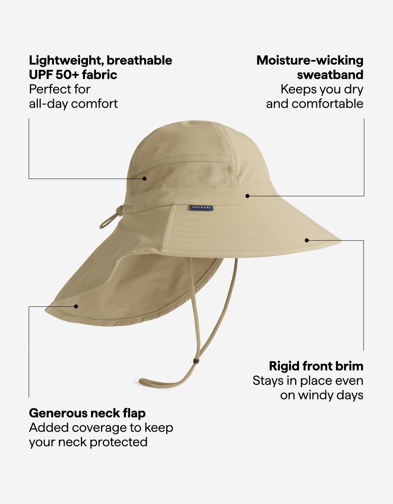 Trekker Sun Hat UPF 50+ | Women's Technical Sun Hat | Solbari USA