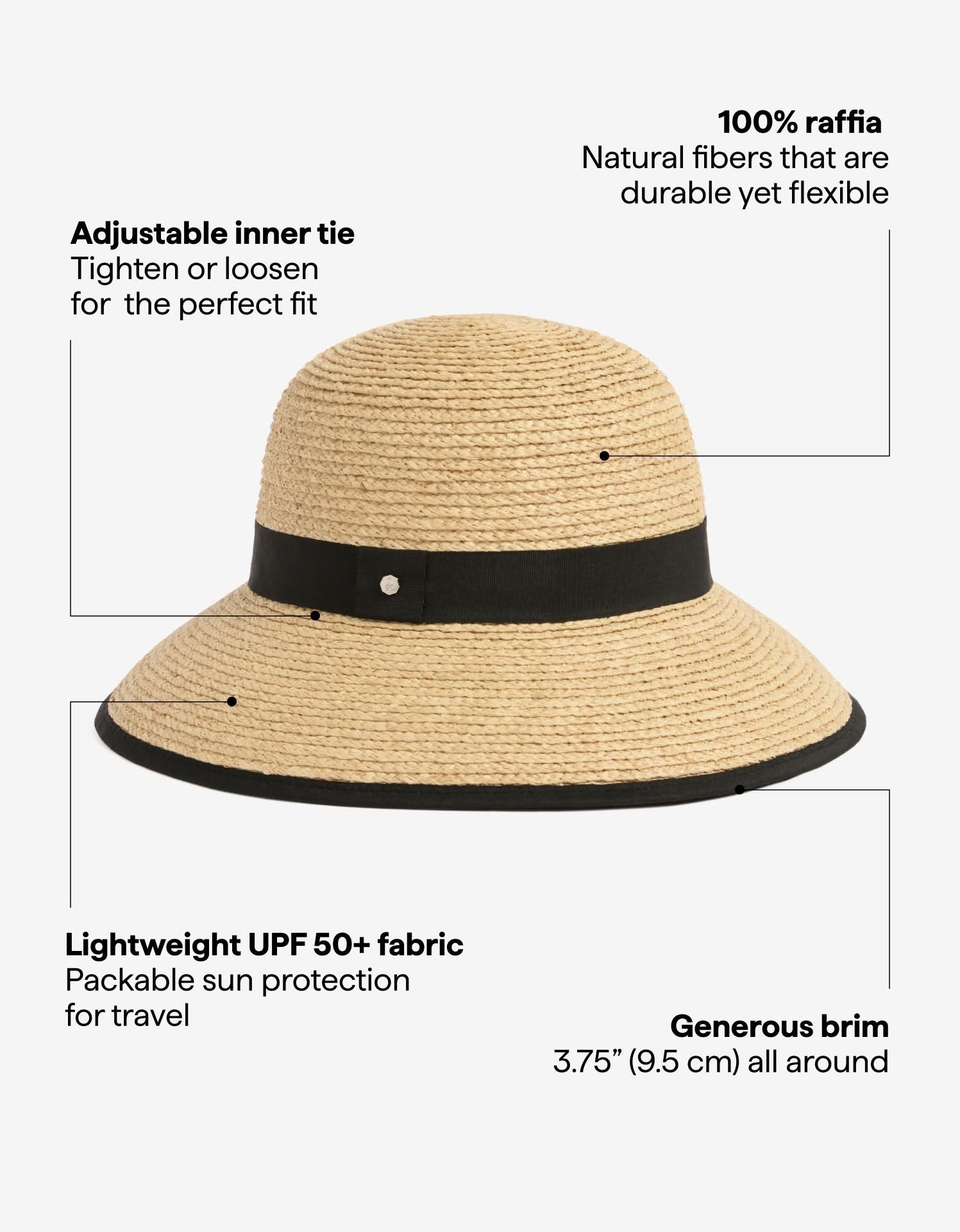 Provence Raffia Sun Hat UPF50+ | Women's UV Protection Hat Solbari USA