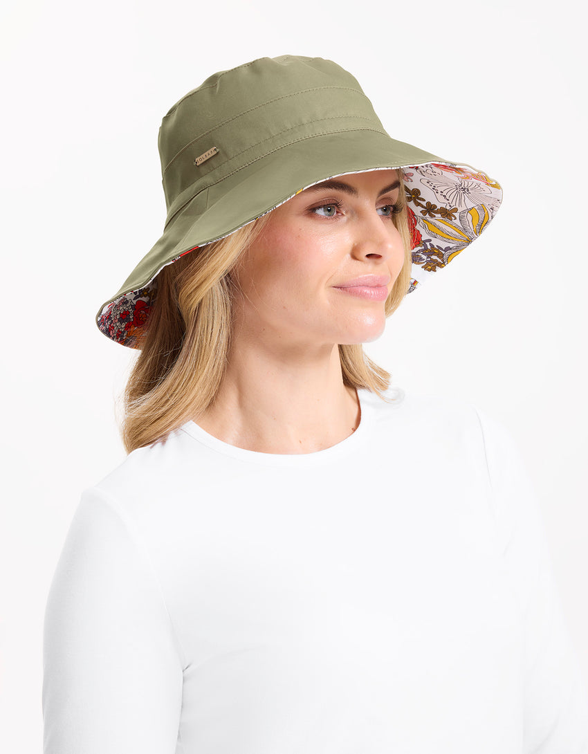 Reversible Wide Brim Printed Hat UPF50+ | Sun Protective Hat For Women ...
