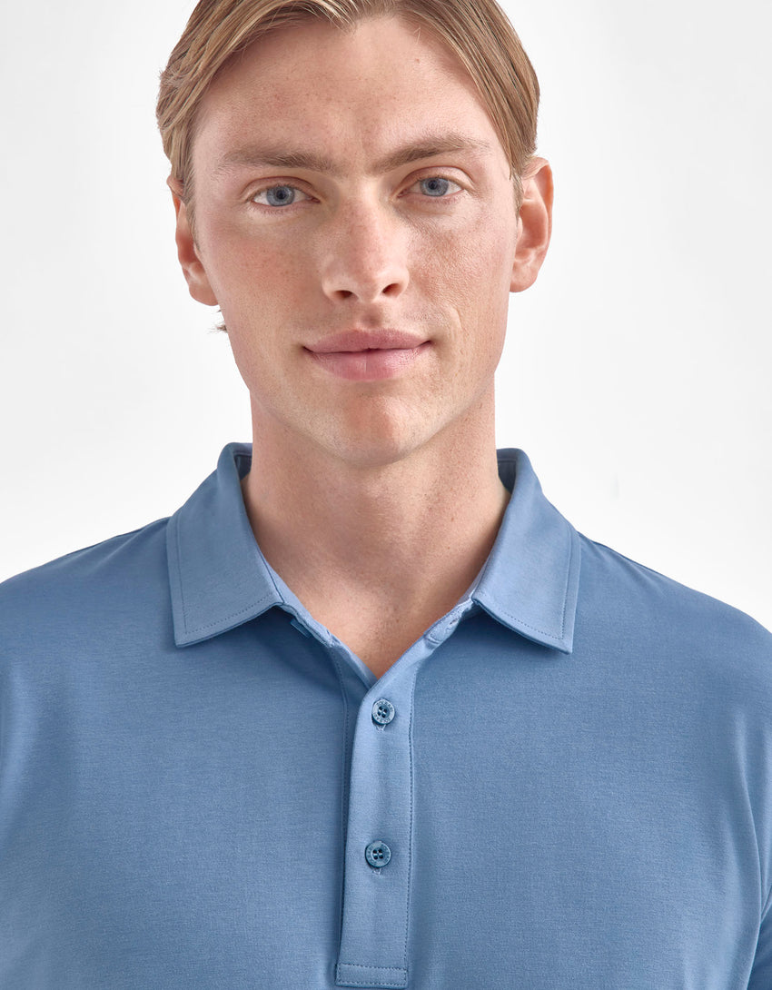 Sun Protective Long Sleeve Polo Shirt For Men UPF 50+ | UV Protection