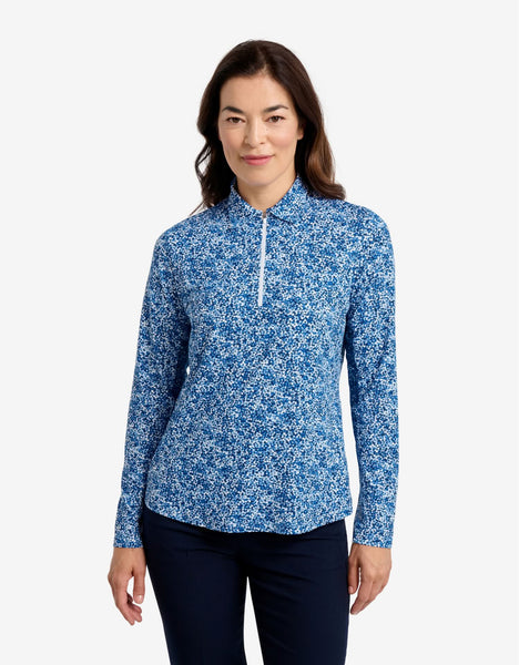 SBW120-SummerFloral-Zip-Polo-