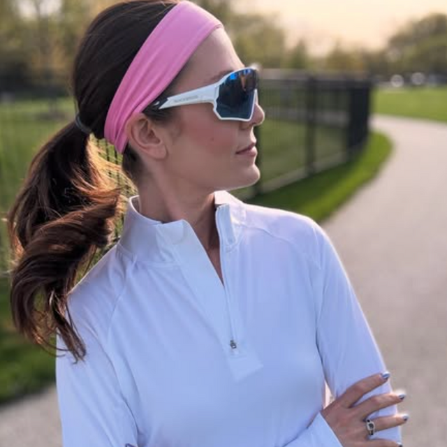 A woman wearing Solbari UPF 50 clothing.