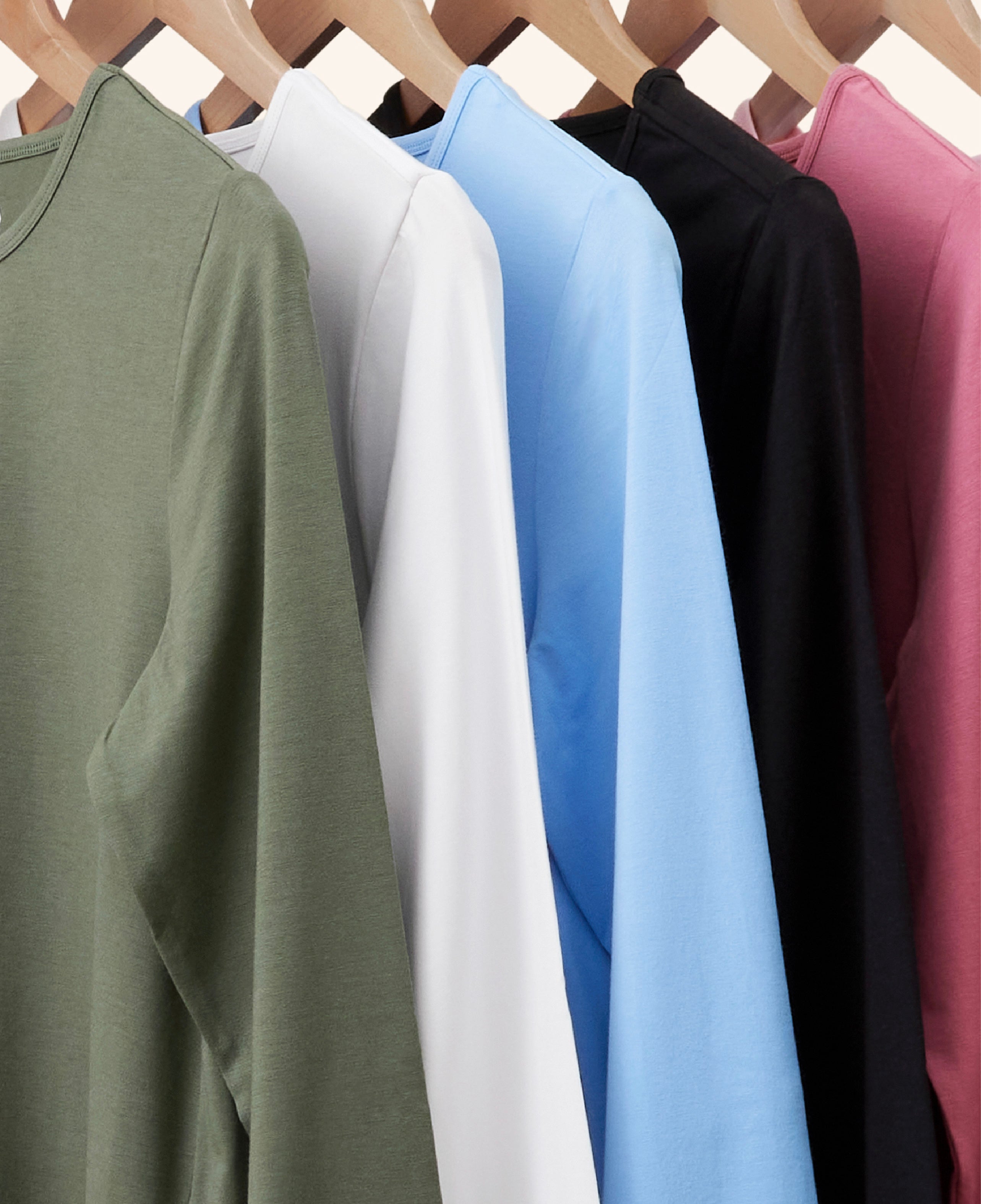 Solbari clothing hanging on a rack