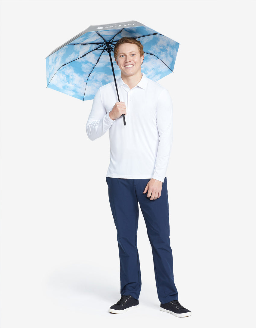 Sun Protective Compact Umbrella UPF 50+ for Men | Handheld Sun Umbrella