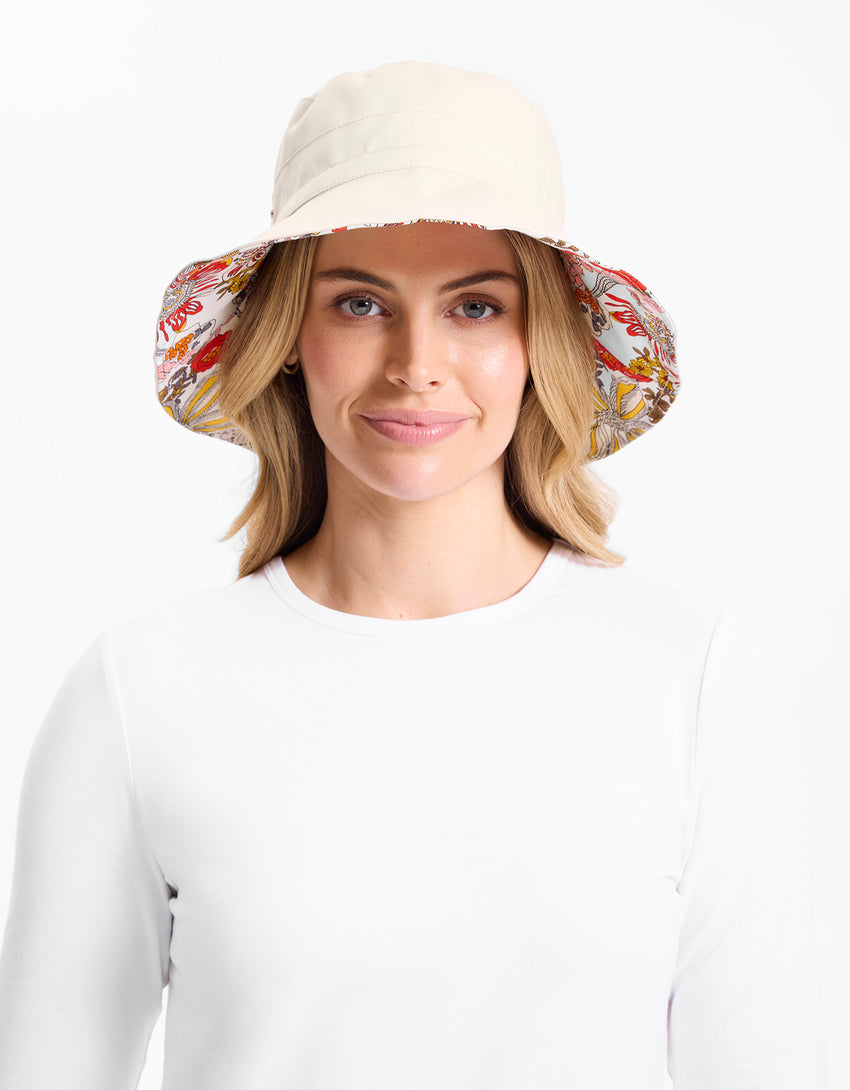 Reversible Wide Brim Printed Hat UPF50+ | Sun Protective Hat For Women