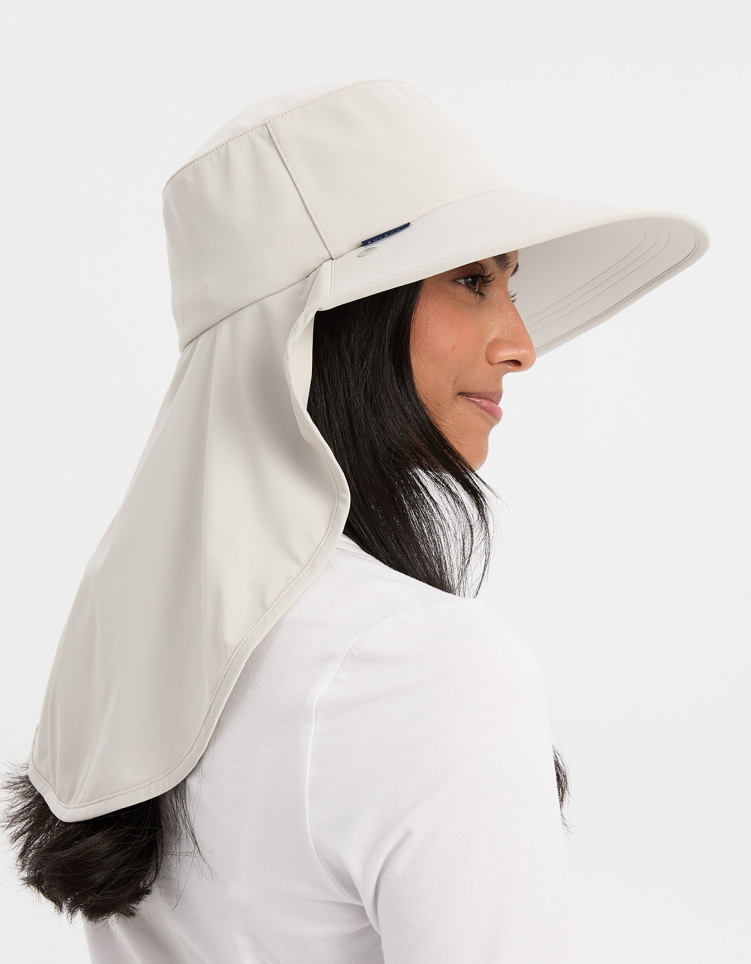 Ultimate Wide Brim Sun Hat with Face Protection UPF50+ (Legionnaire Style) | Solbari US Light Silver