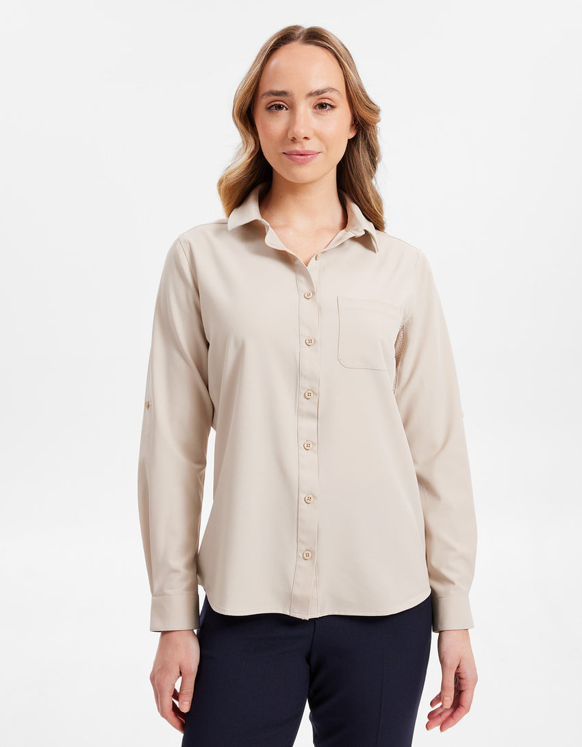 Travel Shirt Women UPF50+ Dry Lite | Women's Sun Protective Shirt | Solbari USA