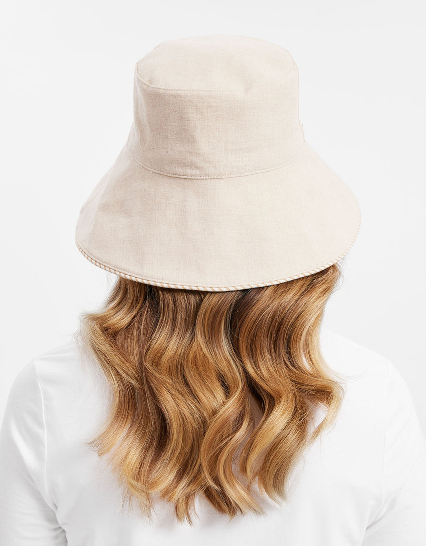 Palm Beach Cotton Linen Sun Hat UPF50+ | Women's Sun Protection Hat | Solbari US