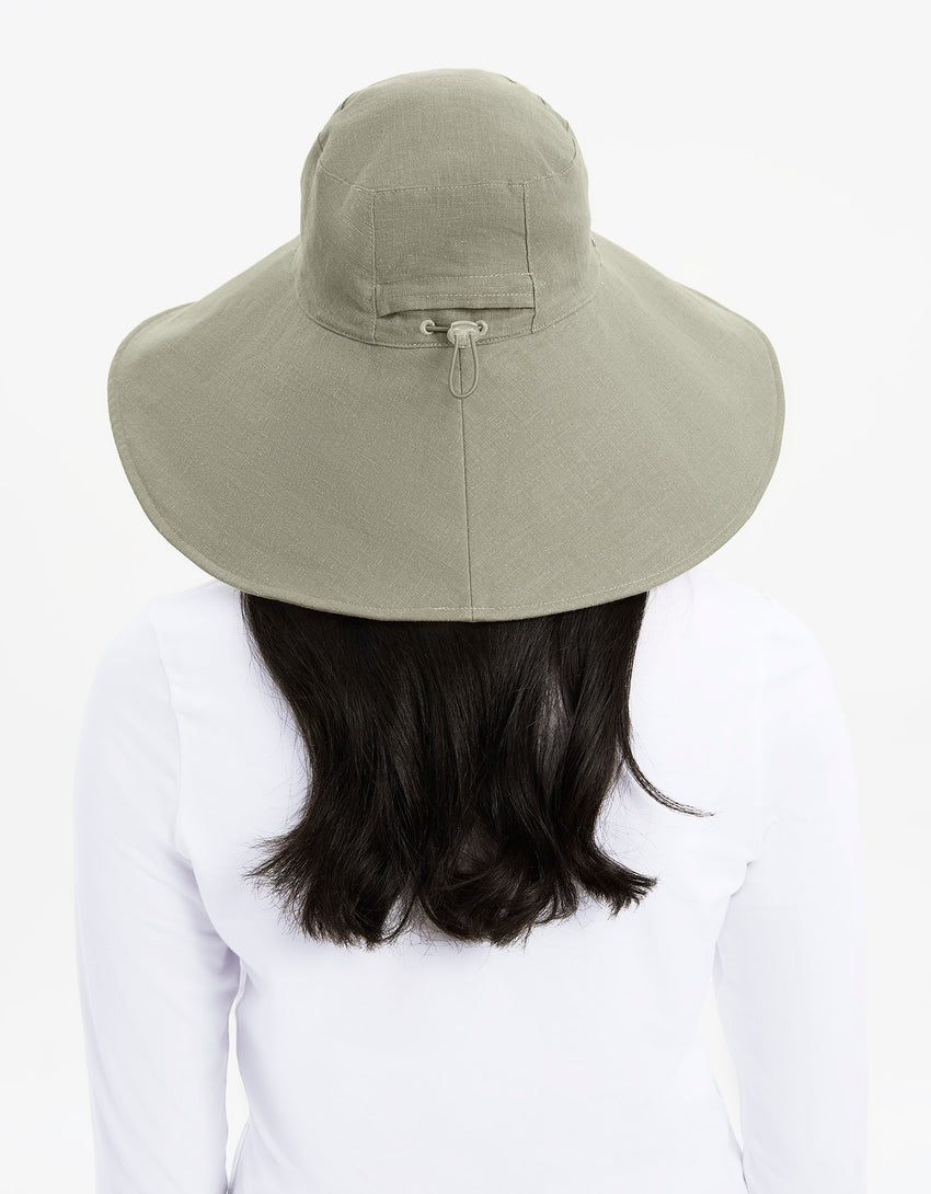 Ultra Wide Cotton Linen Hat UPF50+ Women's UV Protection Sun Hat
