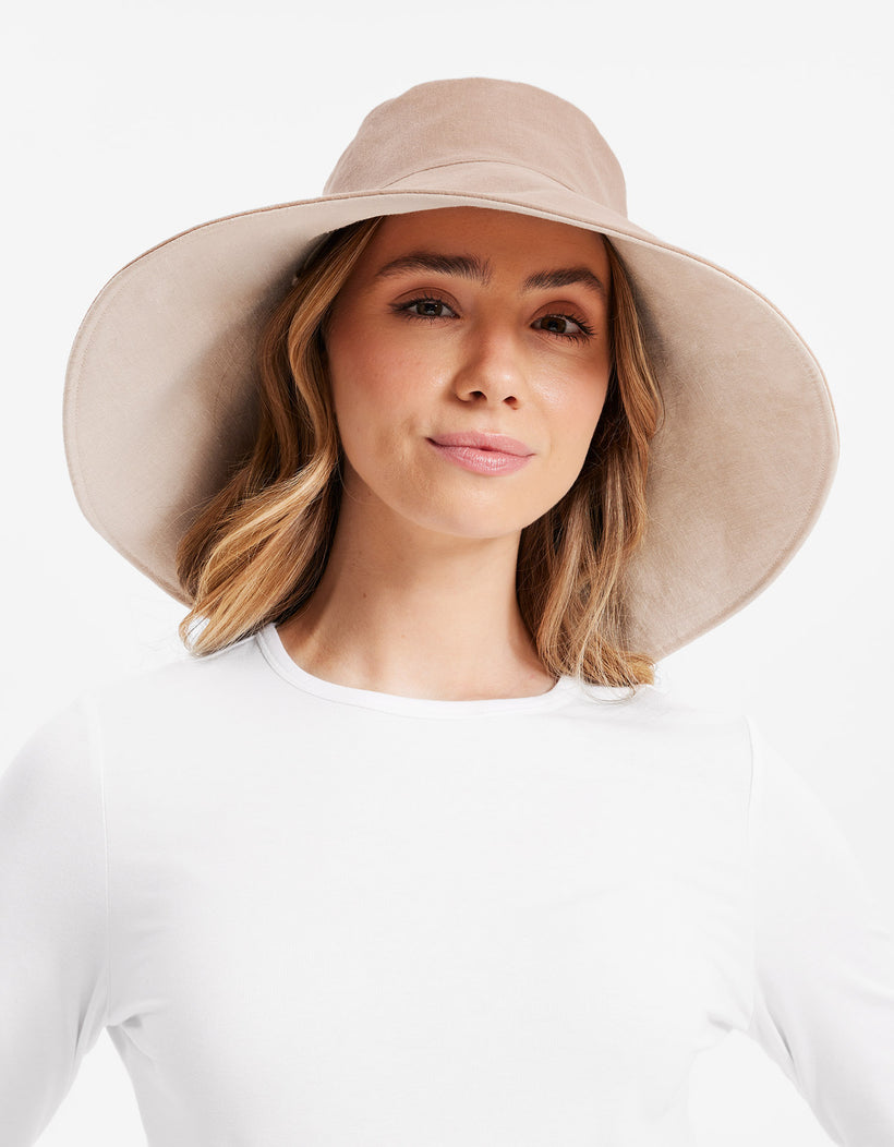 Ultra Wide Cotton Linen Hat UPF 50+