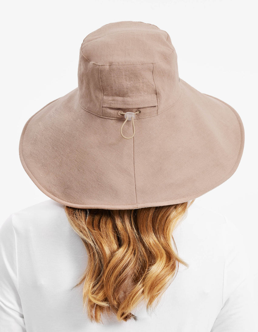 Ultra Wide Cotton Linen Hat UPF50+ | Women's UV Protection Sun Hat