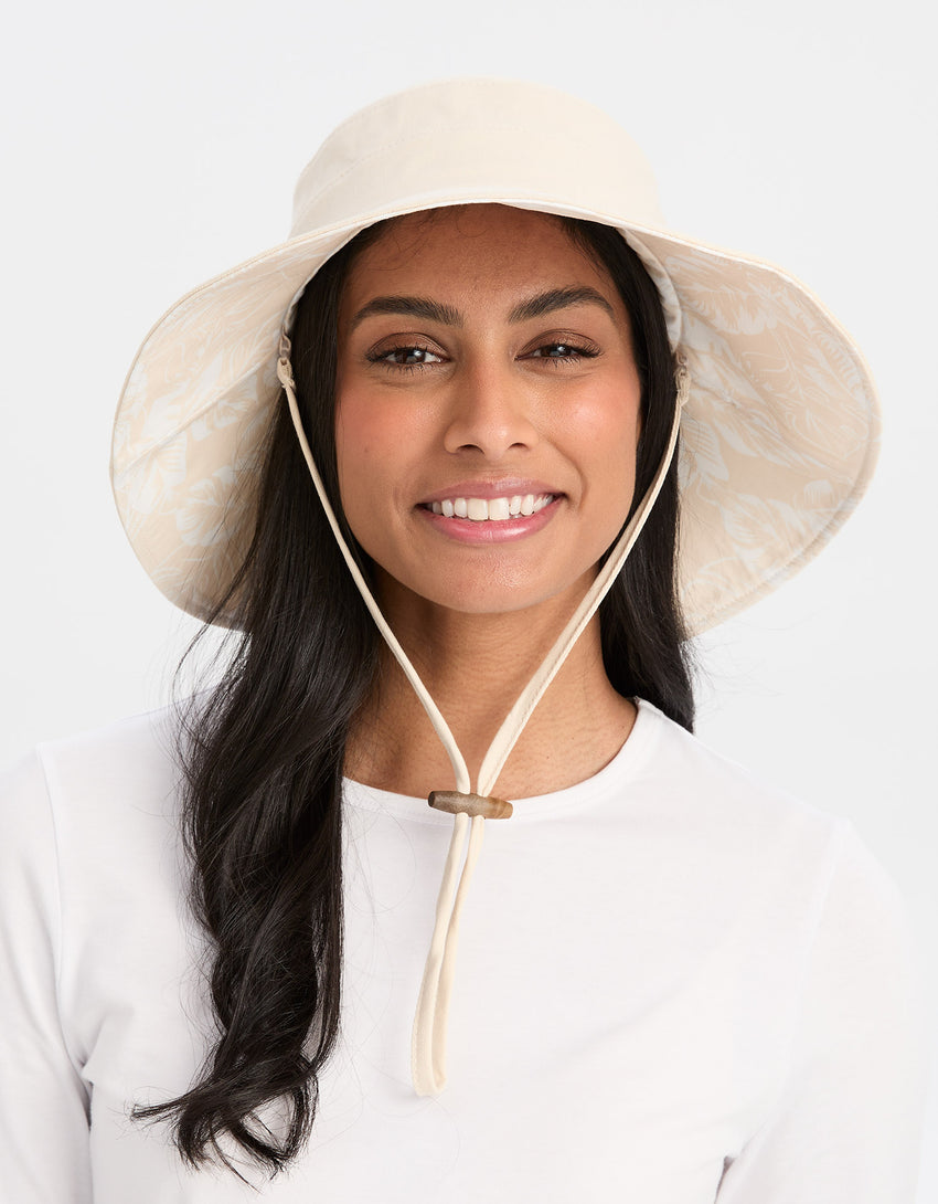 Wide Brim Tropical Sun Hat UPF50+ | Sun Protective Wide Brim Sun Hat For Women | Solbari US