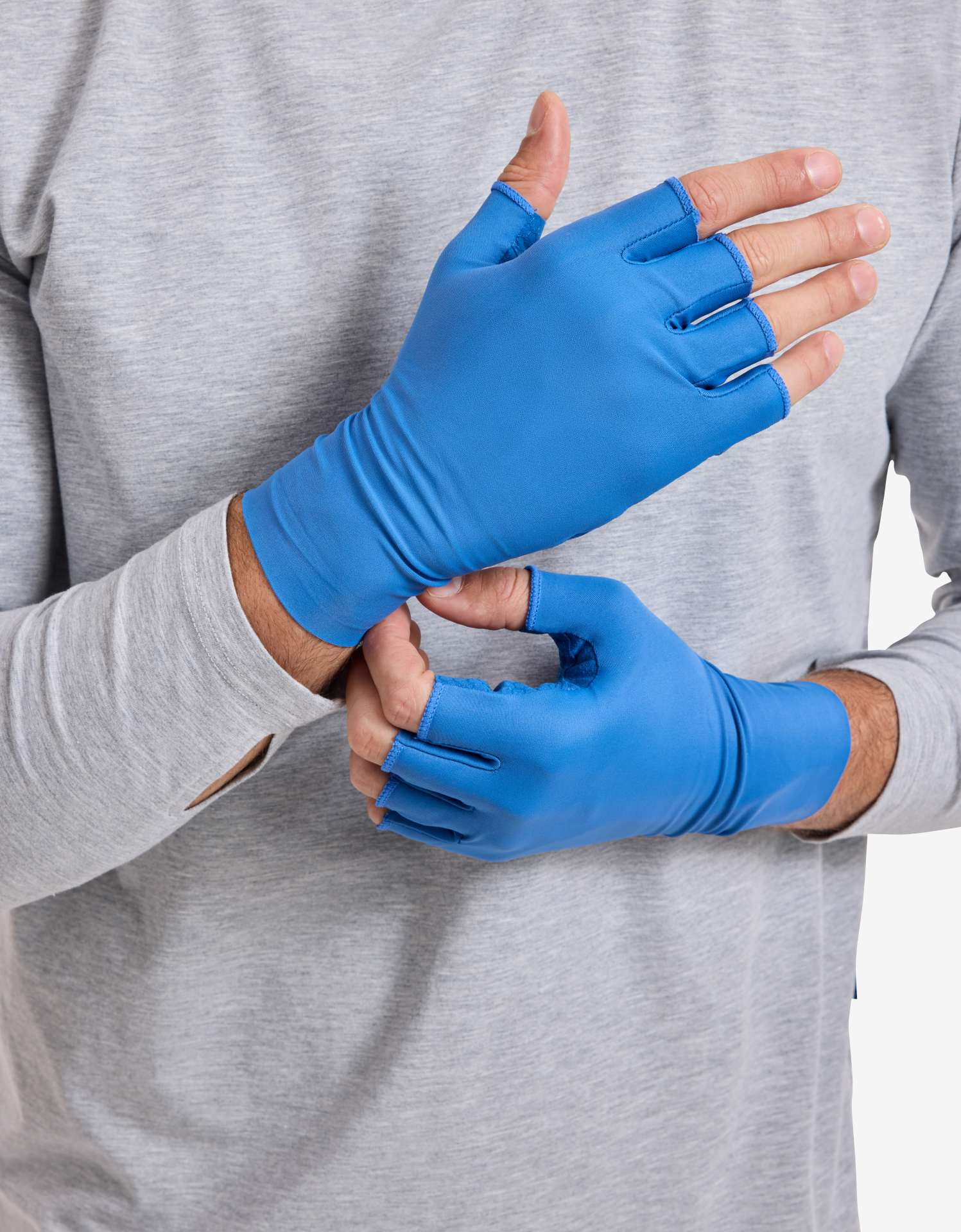 Men's UV Fingerless Sun Gloves UPF 50+ | Solbari USA