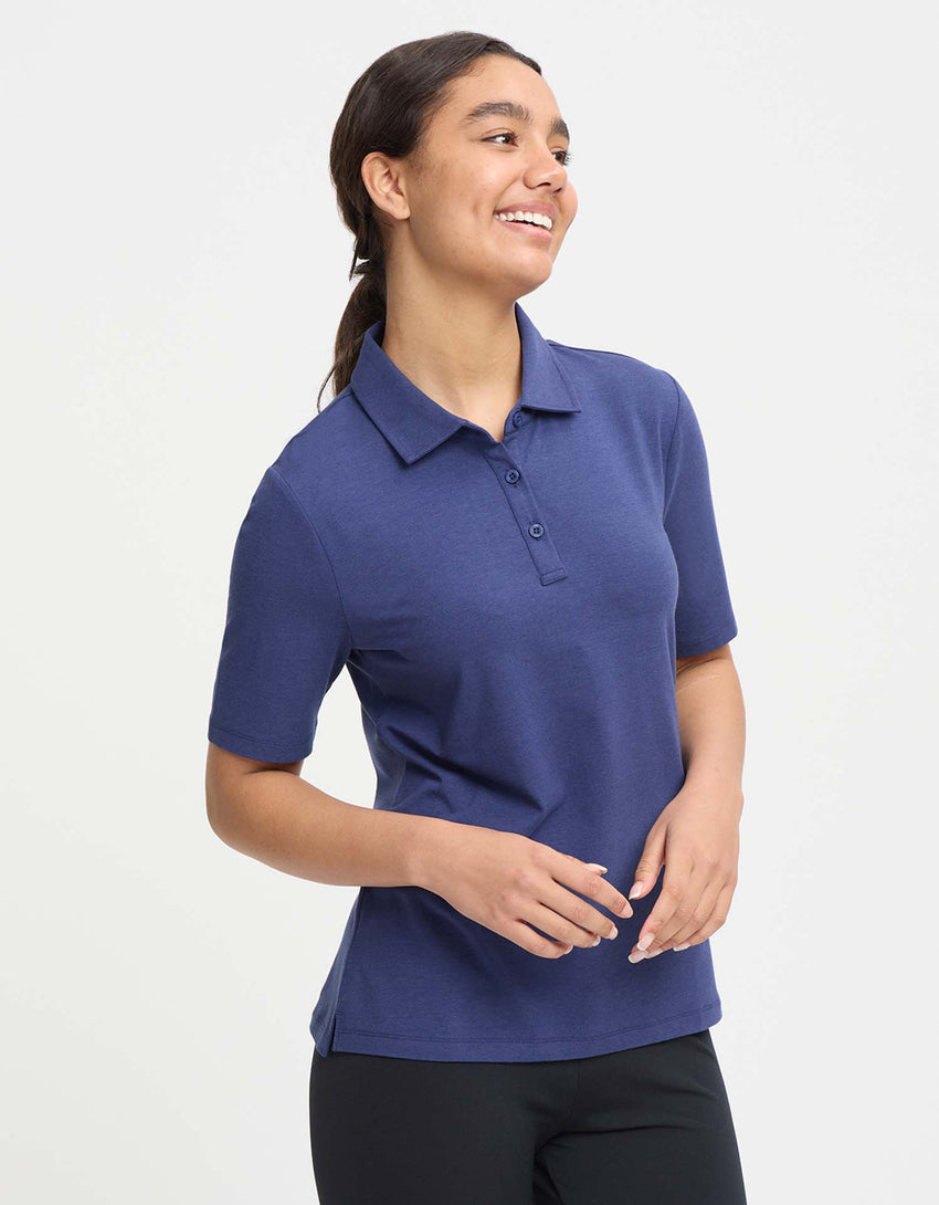 UPF 50+ Sun Protective Polo Shirt for Women - Sensitive Fabric