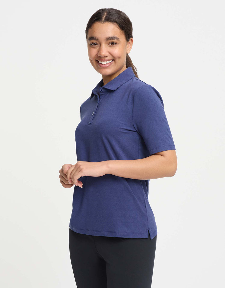 UPF 50+ Sun Protective Polo Shirt for Women - Sensitive Fabric