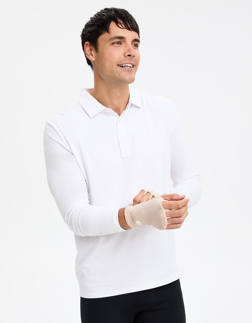 Men's UPF 50+ Palmless Gloves | Cooling Sun Protection for Hands