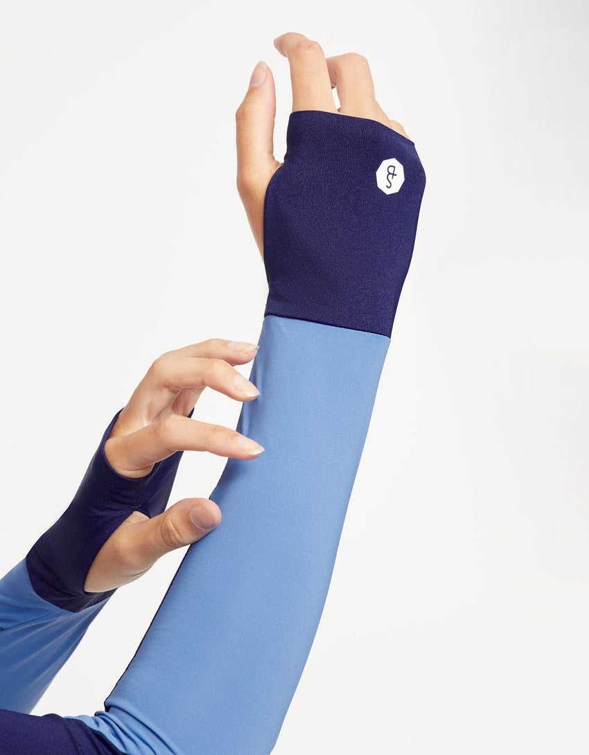 UPF50+ Colour Block Arm Sleeves | Women's Sun Protective Arm Sleeves