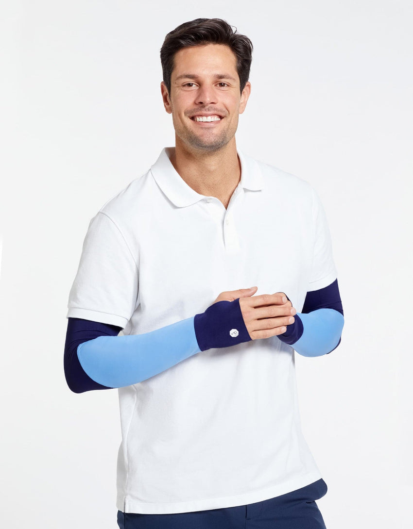 UPF 50+ Color Block Arm Sleeves CoolaSun Breeze Collection | Men's Sun Protective Arm Sleeves