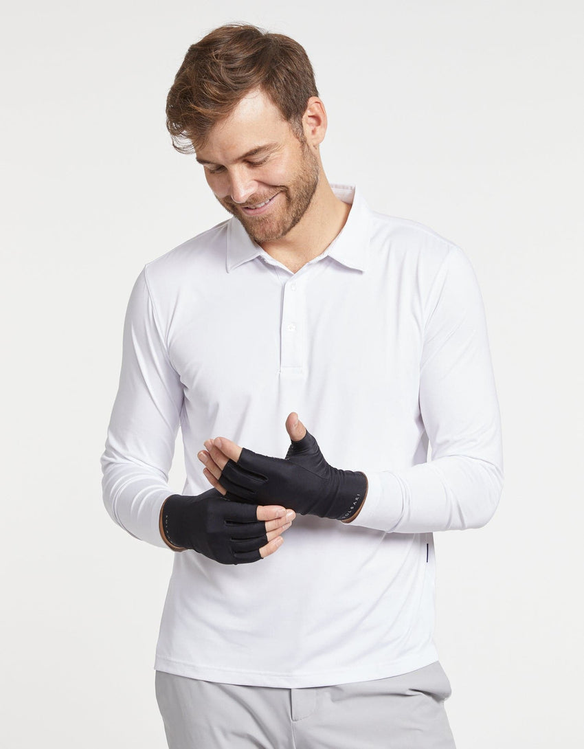 Fingerless Driving Gloves UPF 50+ Sun Protection | Mens Sun Protective Gloves