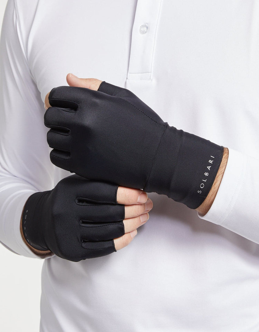 Fingerless Driving Gloves UPF 50+ Sun Protection | Mens Sun Protective Gloves