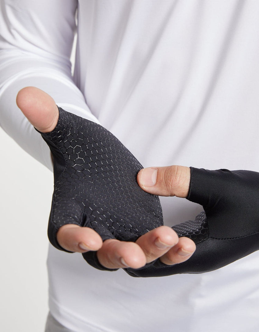 Fingerless Driving Gloves UPF 50+ Sun Protection | Mens Sun Protective Gloves