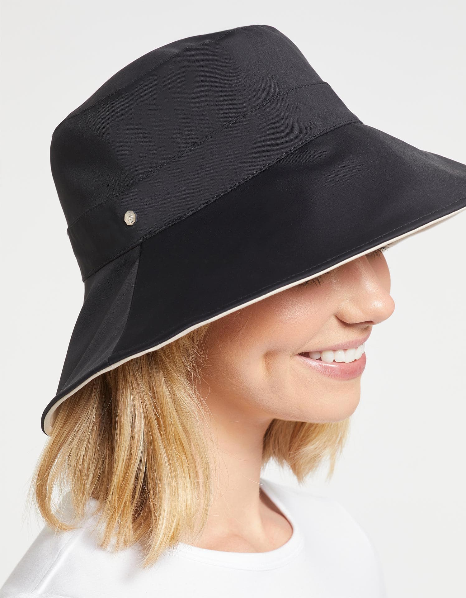 Wide Brim Beach Hat, Women's UV Protection Sun Hat UPF50+ | Solbari CORAL / BEIGE