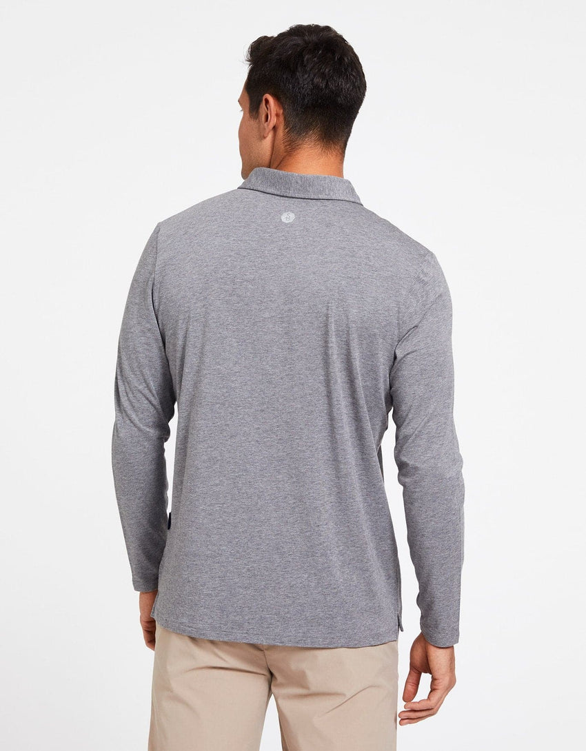 Sun Protective Long Sleeve Polo Shirt For Men UPF 50+ | UV Protection
